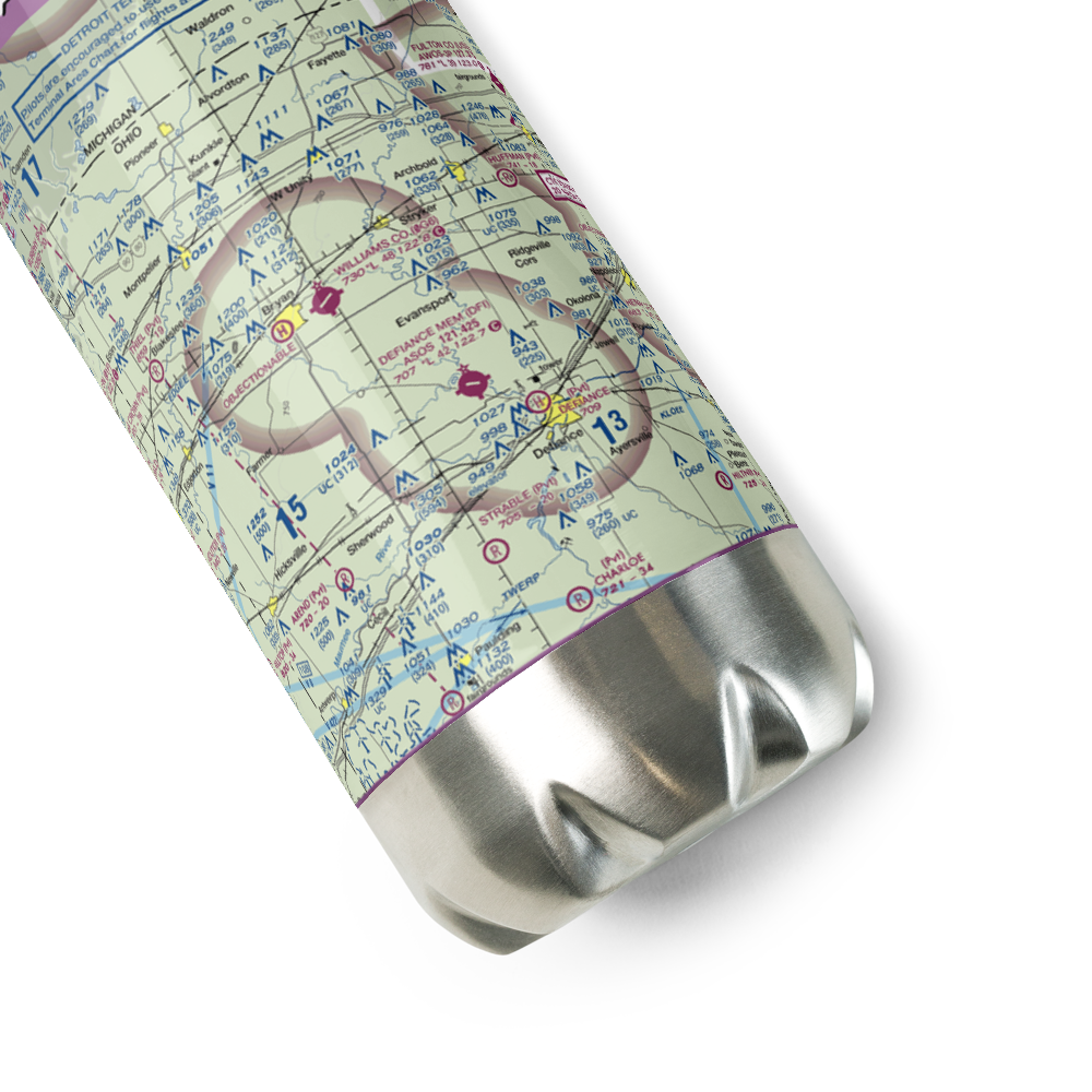Williams County Airport (0G6) VFR Sectional Water Bottle 