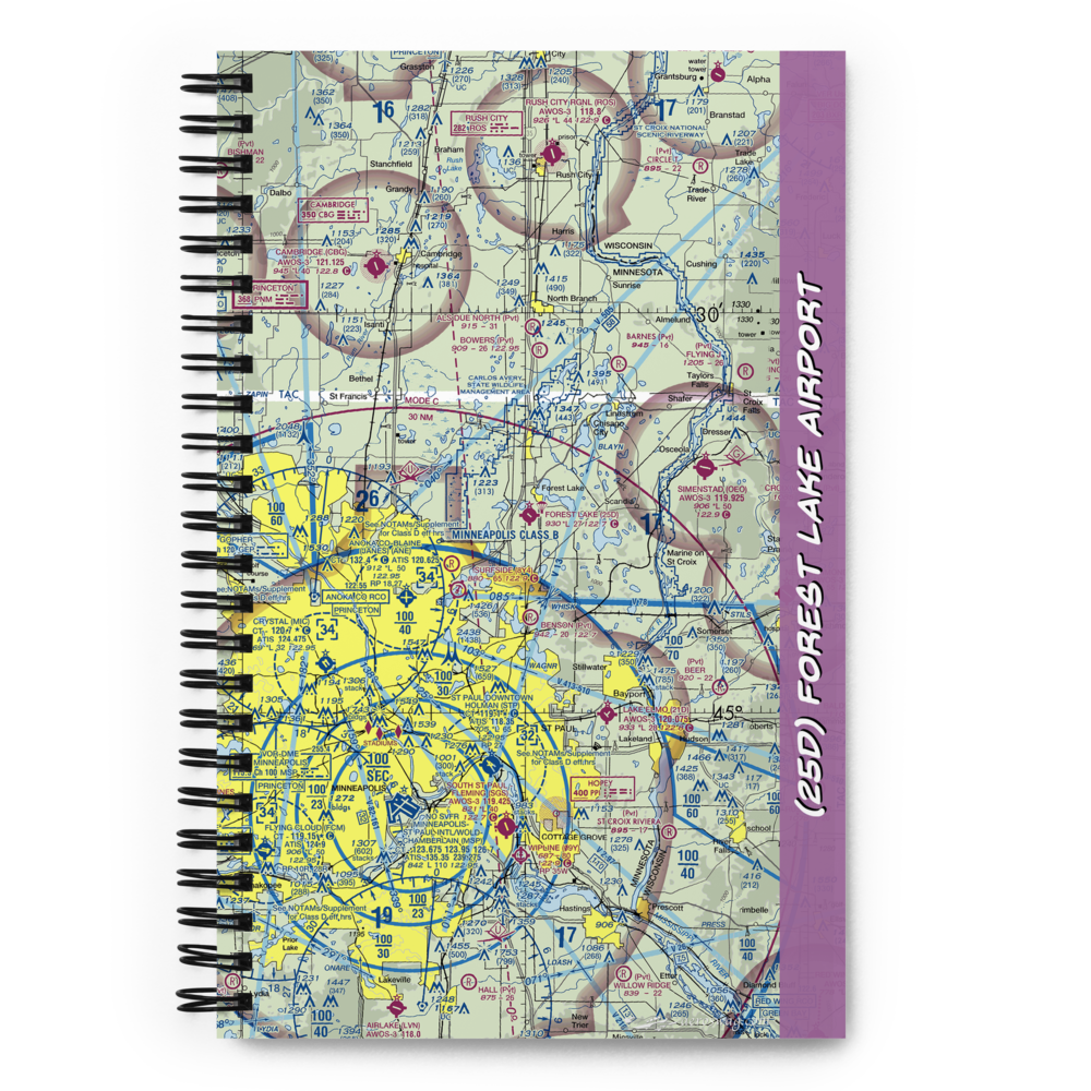 Forest Lake Airport (25D) VFR Sectional Notebook 