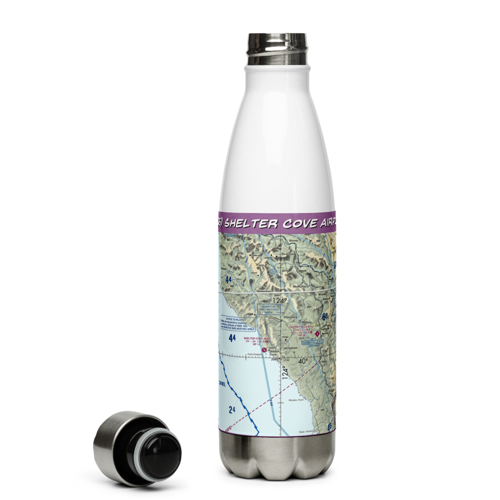 Shelter Cove Airport (0Q5) VFR Sectional Water Bottle 