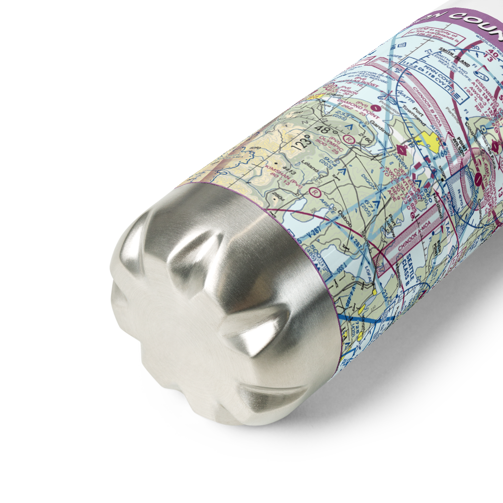 Jefferson County International Airport (0S9) VFR Sectional Water Bottle 