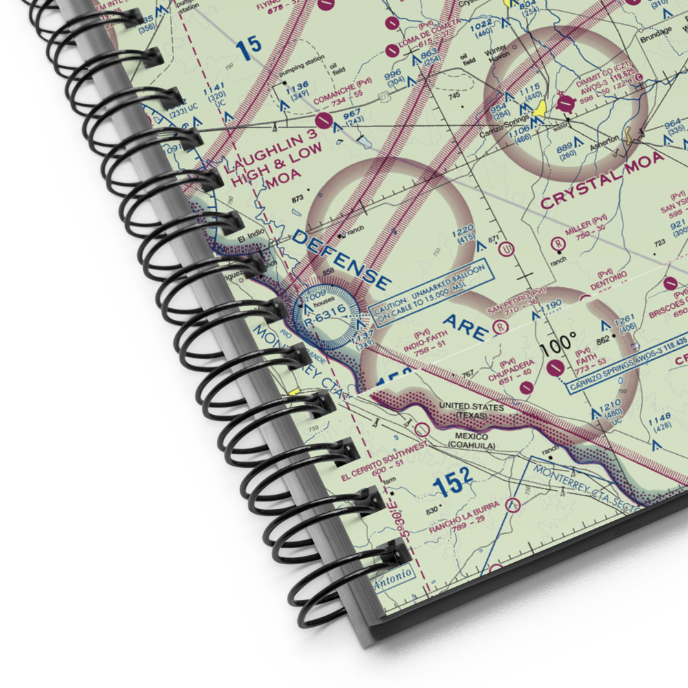 Crystal City Municipal Airport (20R) VFR Sectional Notebook 