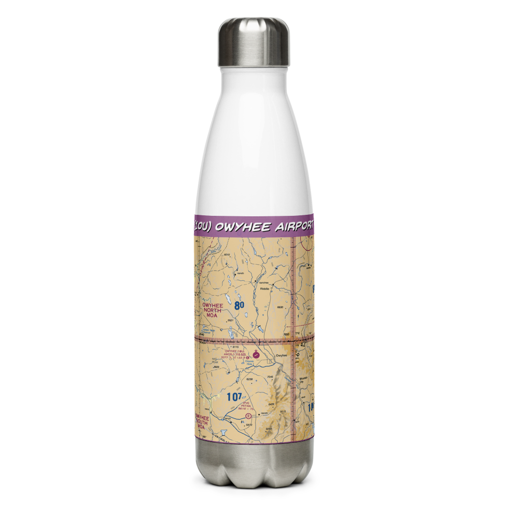 Owyhee Airport (10U) VFR Sectional Water Bottle 