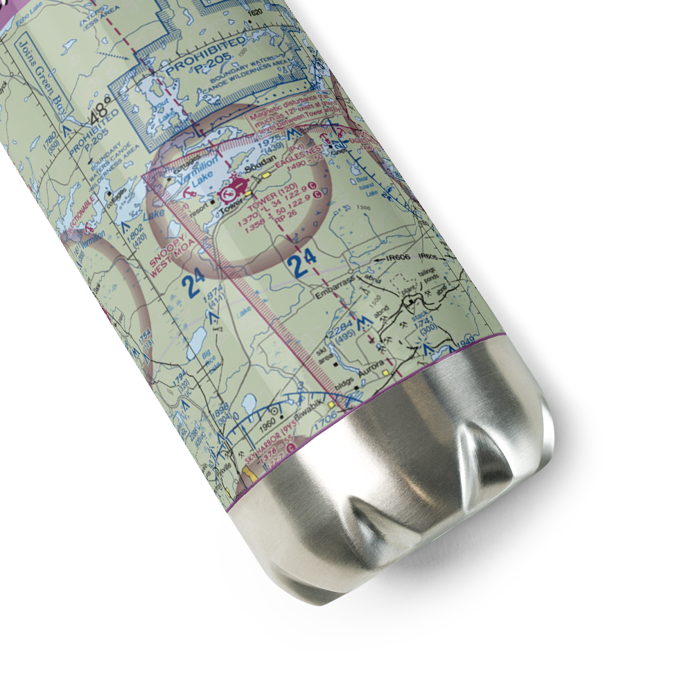 Tower Municipal Airport (12D) VFR Sectional Water Bottle 