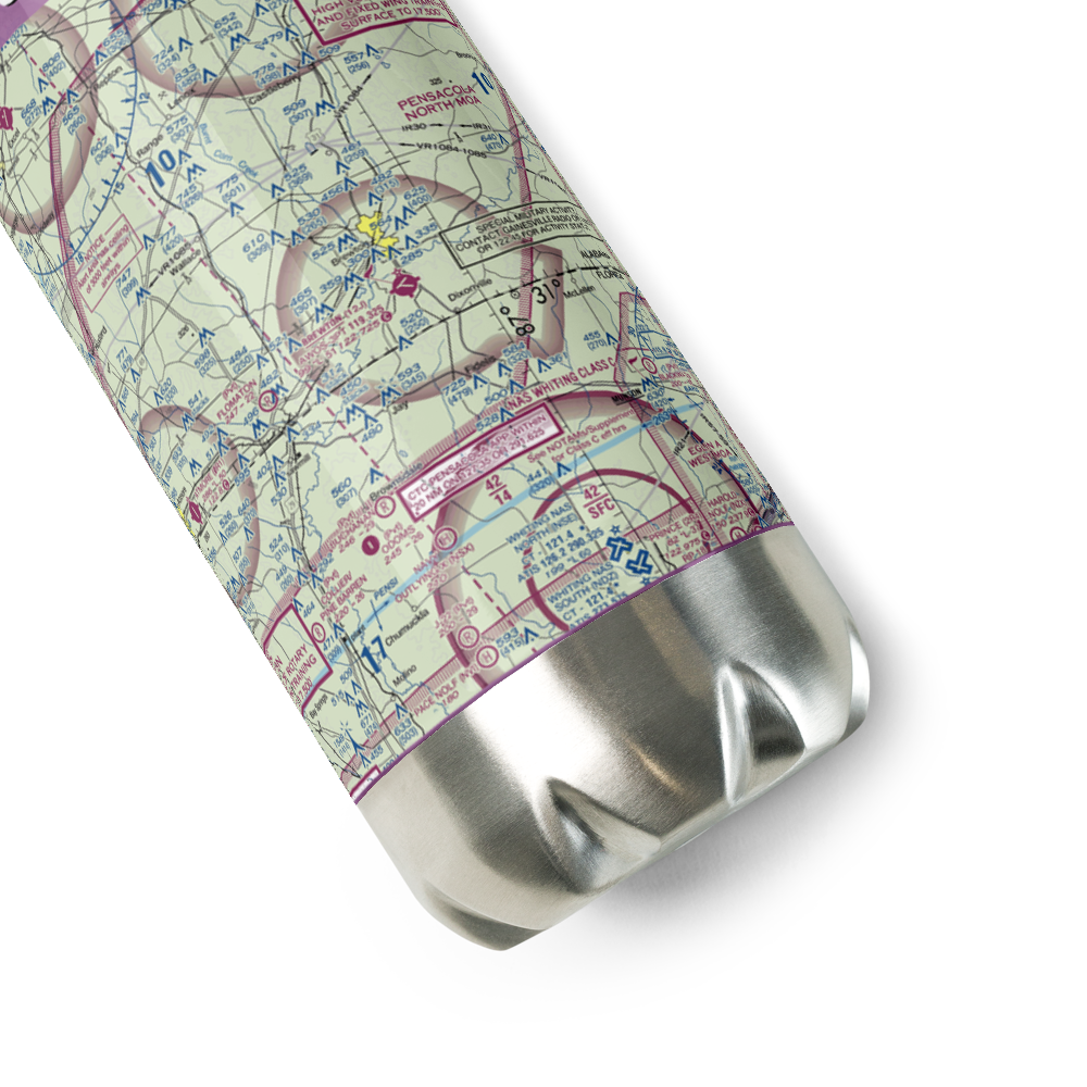 Brewton Municipal Airport (12J) VFR Sectional Water Bottle 