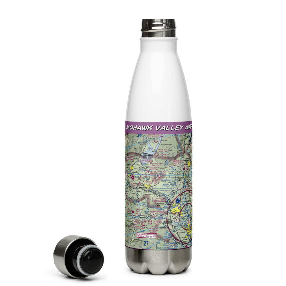 Mohawk Valley Airport (K13) VFR Sectional Water Bottle 