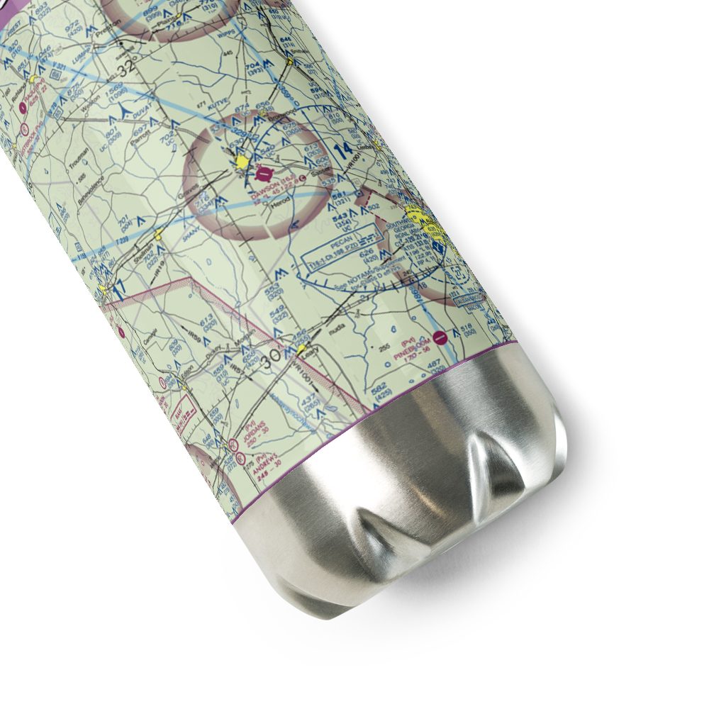 Dawson Municipal Airport (16J) VFR Sectional Water Bottle 