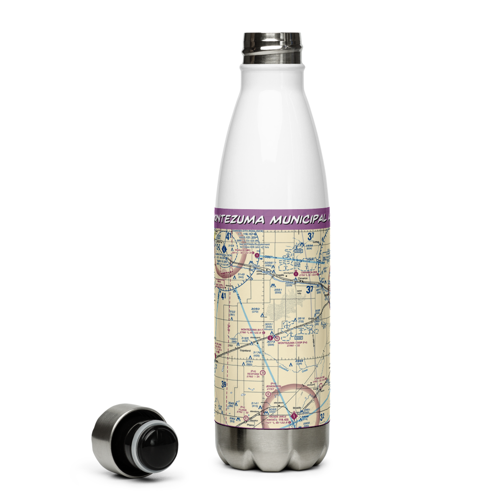 Montezuma Municipal Airport (K17) VFR Sectional Water Bottle 