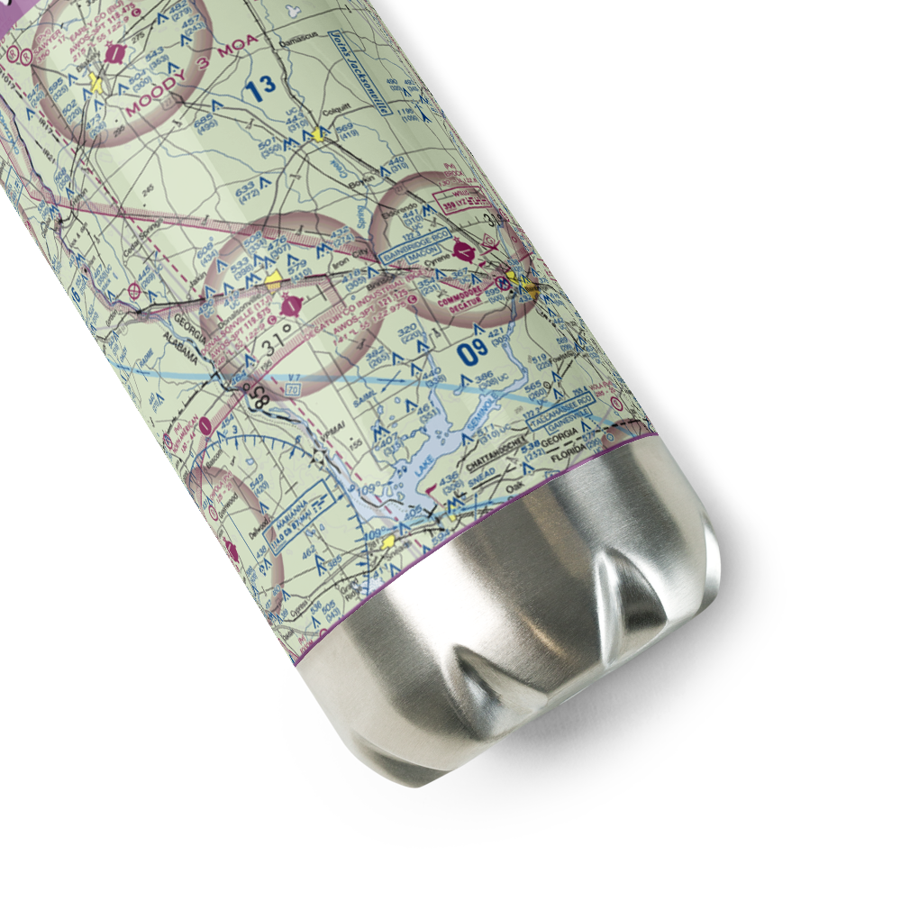 Donalsonville Municipal Airport (17J) VFR Sectional Water Bottle 