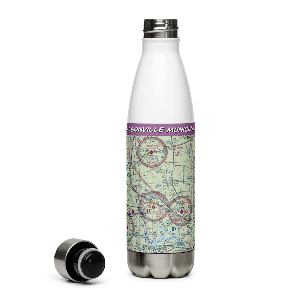 Donalsonville Municipal Airport (17J) VFR Sectional Water Bottle 