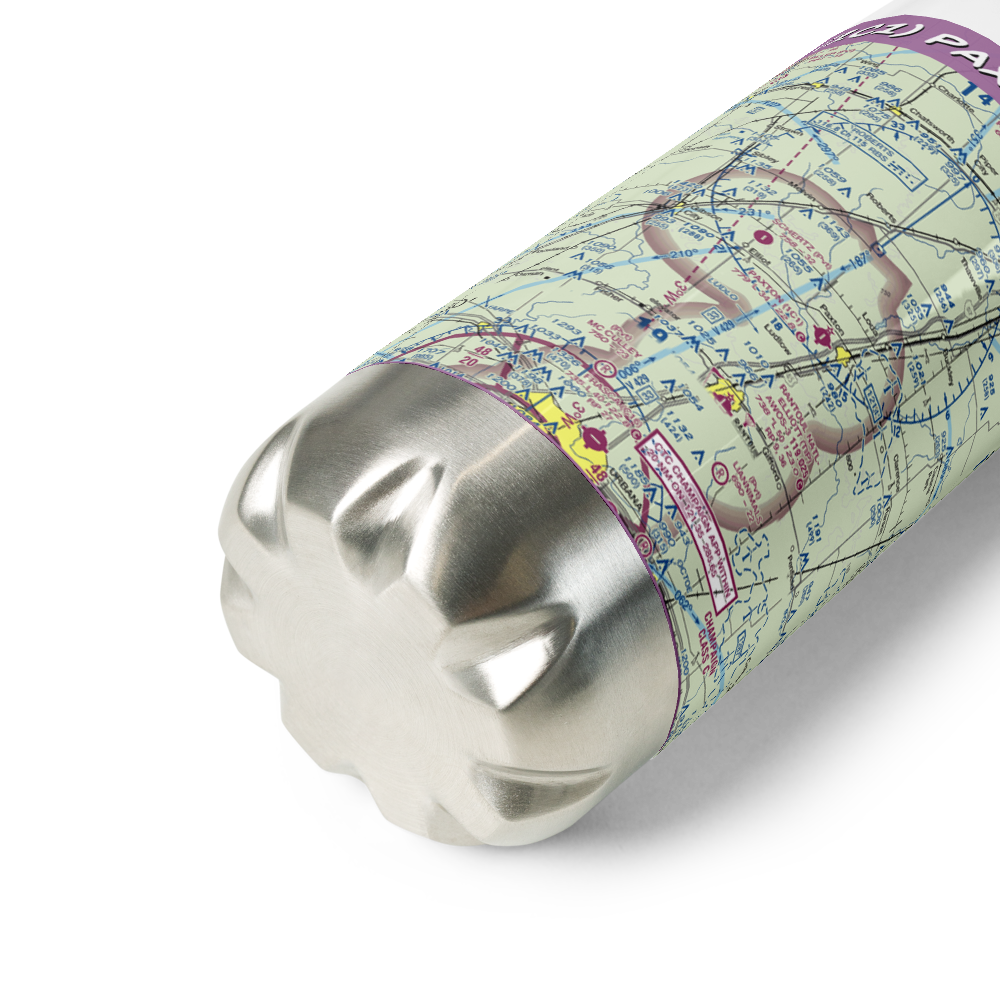 Paxton Airport (1C1) VFR Sectional Water Bottle 