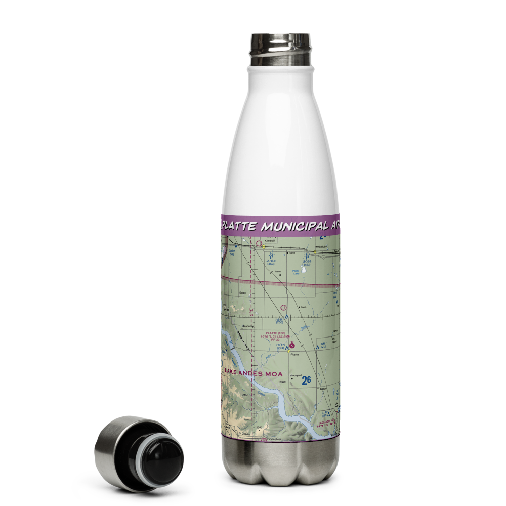 Platte Municipal Airport (1D3) VFR Sectional Water Bottle 