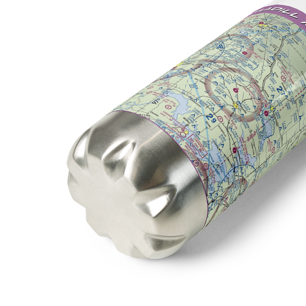 Madill Municipal Airport (1F4) VFR Sectional Water Bottle 