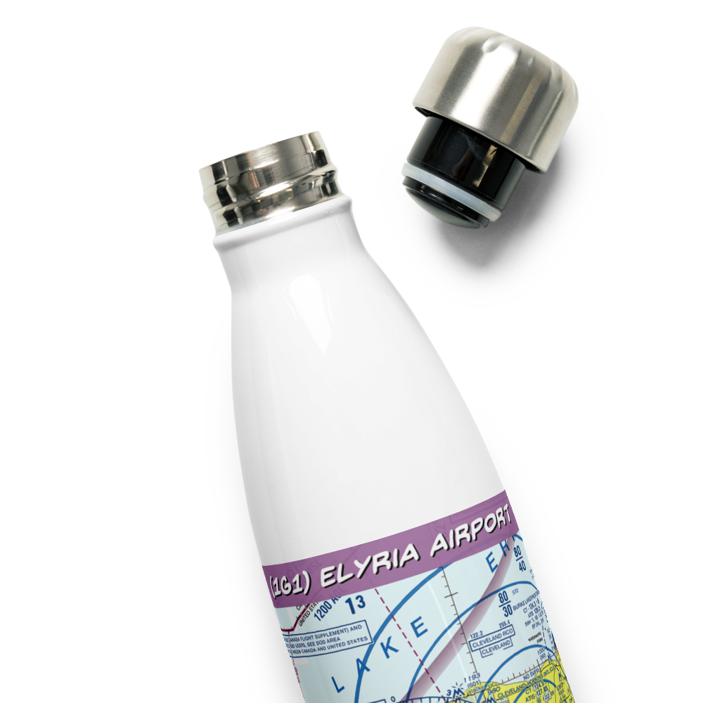 Elyria Airport (1G1) VFR Sectional Water Bottle 