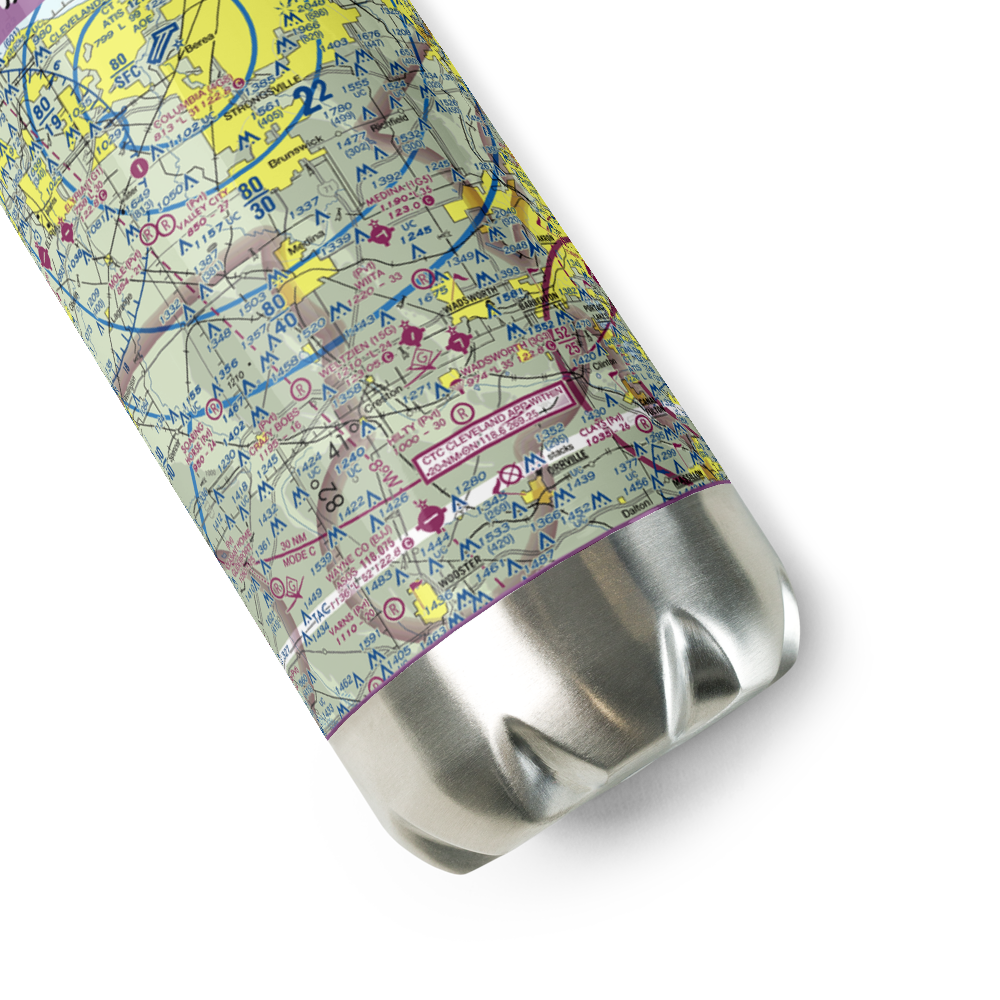 Medina Municipal Airport (1G5) VFR Sectional Water Bottle 