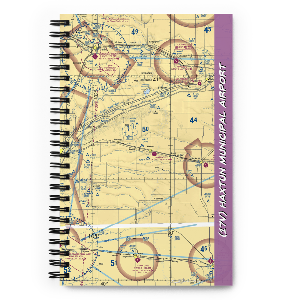 Haxtun Municipal Airport (17V) VFR Sectional Notebook 