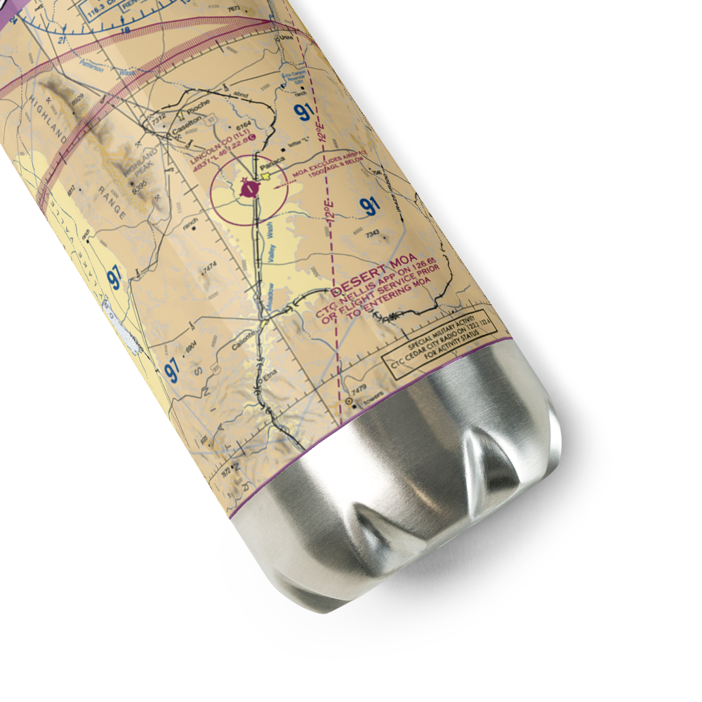 Lincoln County Airport (1L1) VFR Sectional Water Bottle 