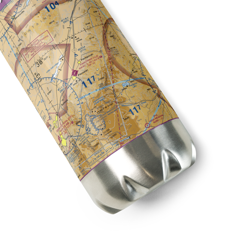 Parowan Airport (1L9) VFR Sectional Water Bottle 