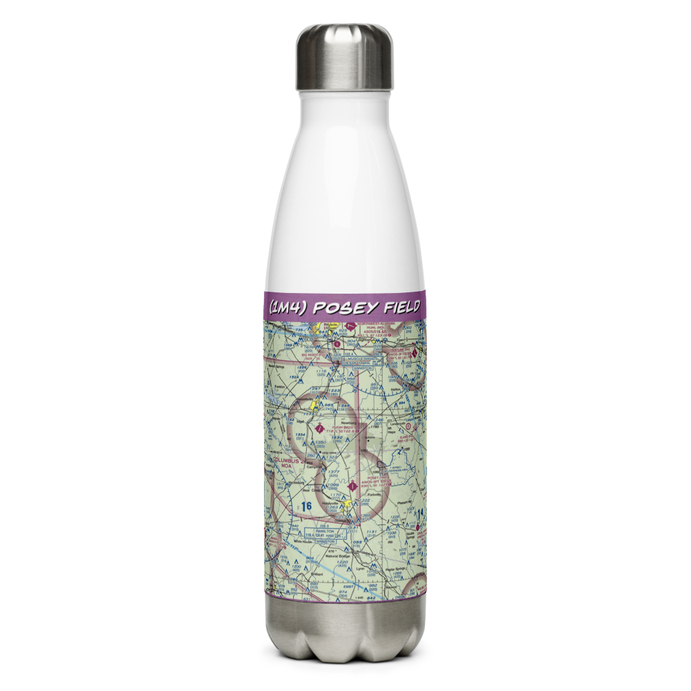 Posey Field (1M4) VFR Sectional Water Bottle 