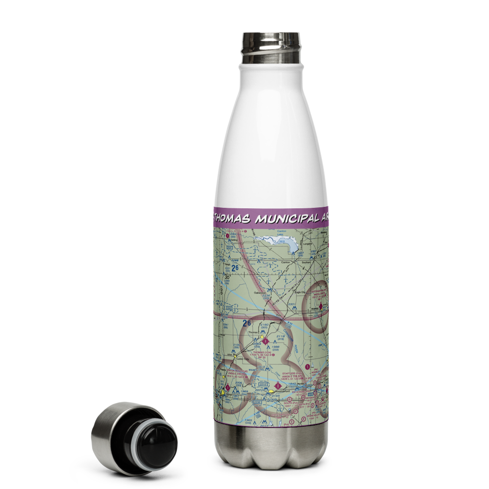 Thomas Municipal Airport (1O4) VFR Sectional Water Bottle 