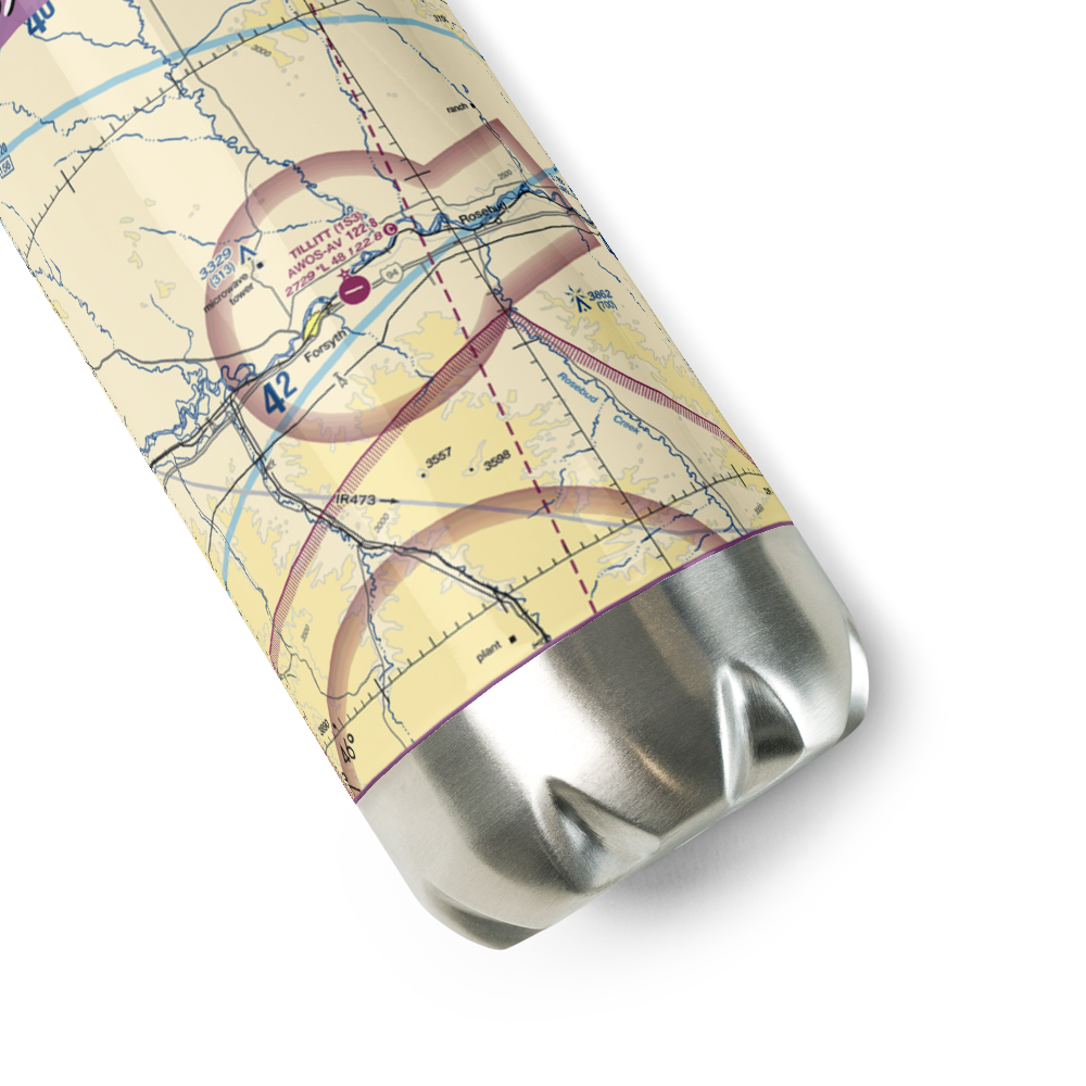Tillitt Field (1S3) VFR Sectional Water Bottle 