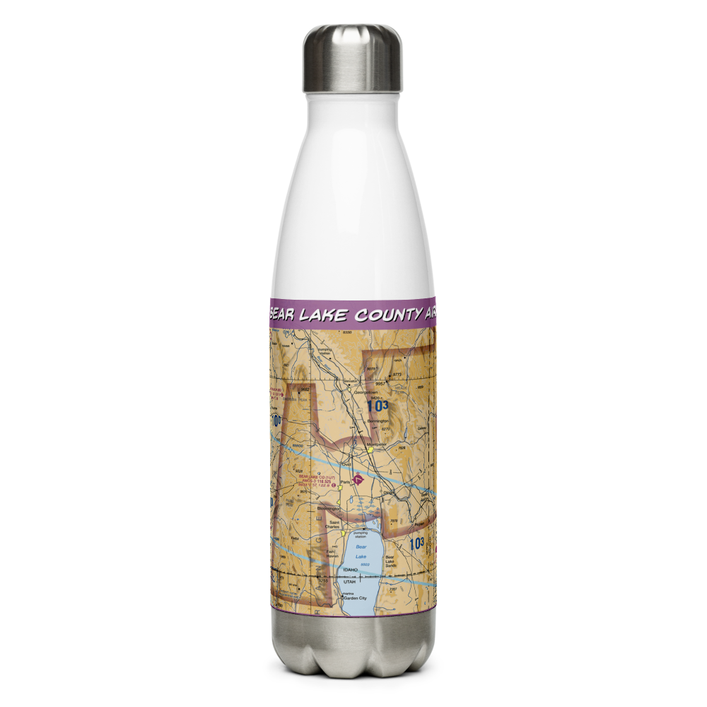 Bear Lake County Airport (1U7) VFR Sectional Water Bottle 