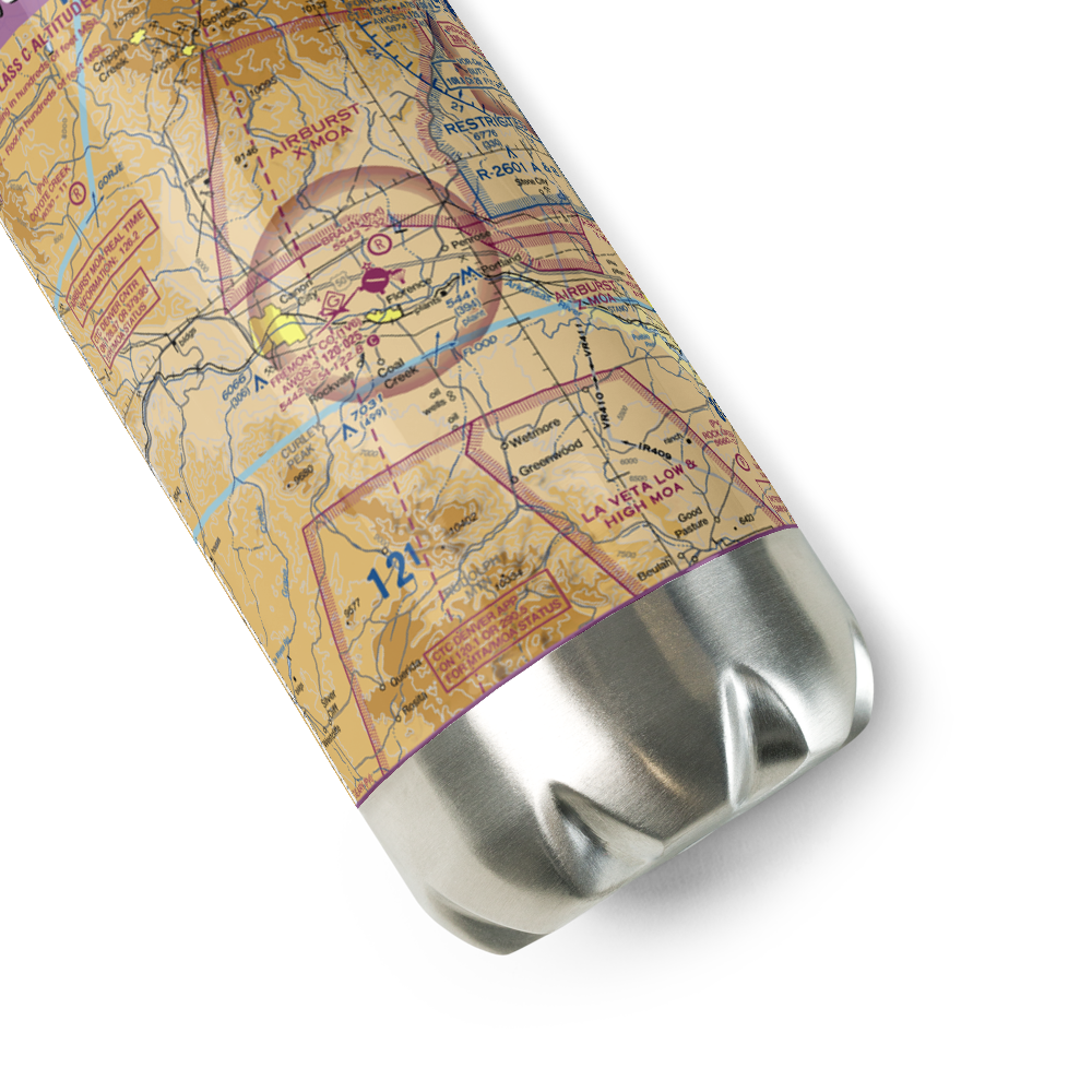 Fremont County Airport (1V6) VFR Sectional Water Bottle 