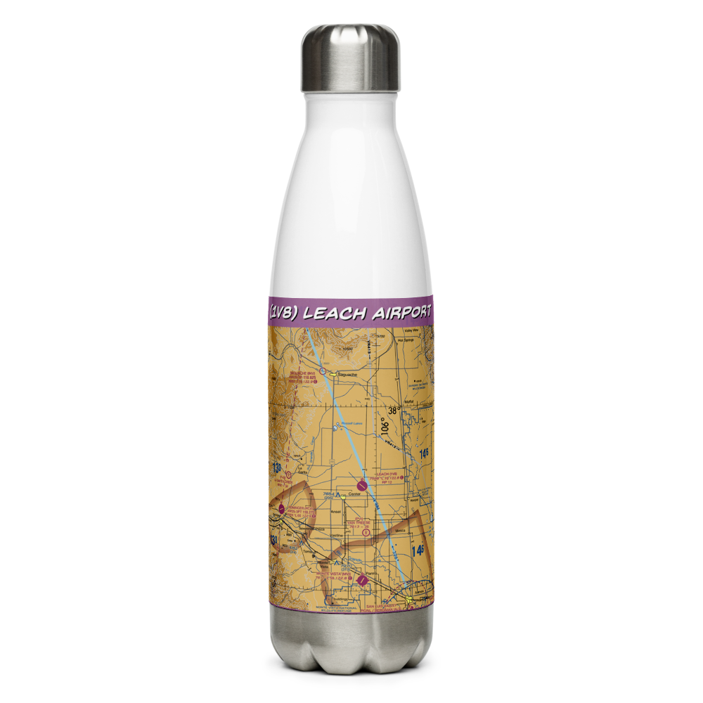 Leach Airport (1V8) VFR Sectional Water Bottle 