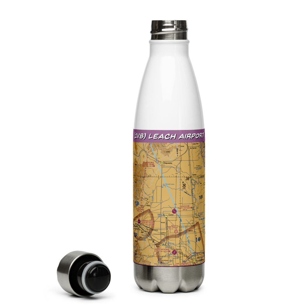 Leach Airport (1V8) VFR Sectional Water Bottle 