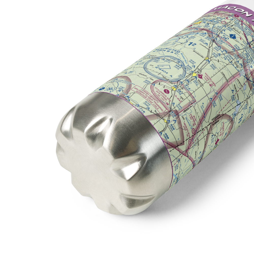 Macon Municipal Airport (20M) VFR Sectional Water Bottle 