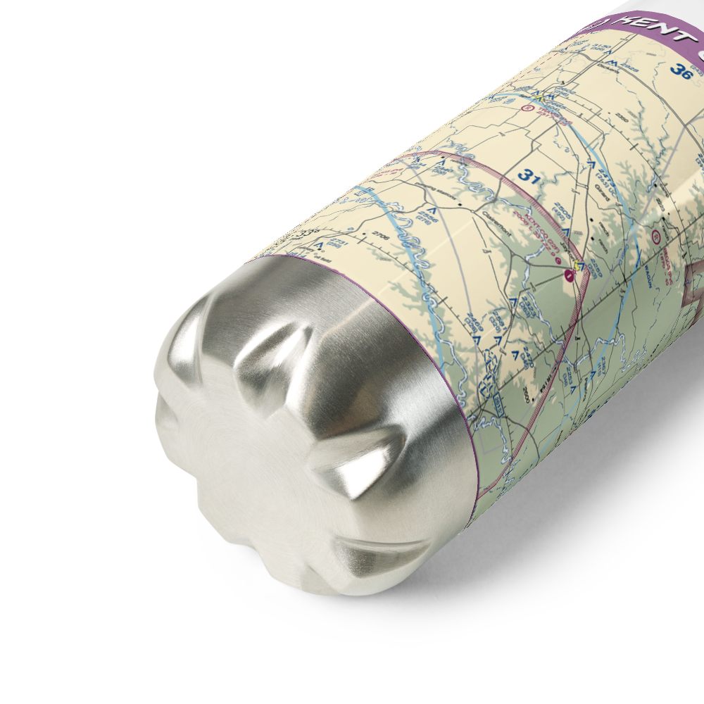 Kent County Airport (22F) VFR Sectional Water Bottle 