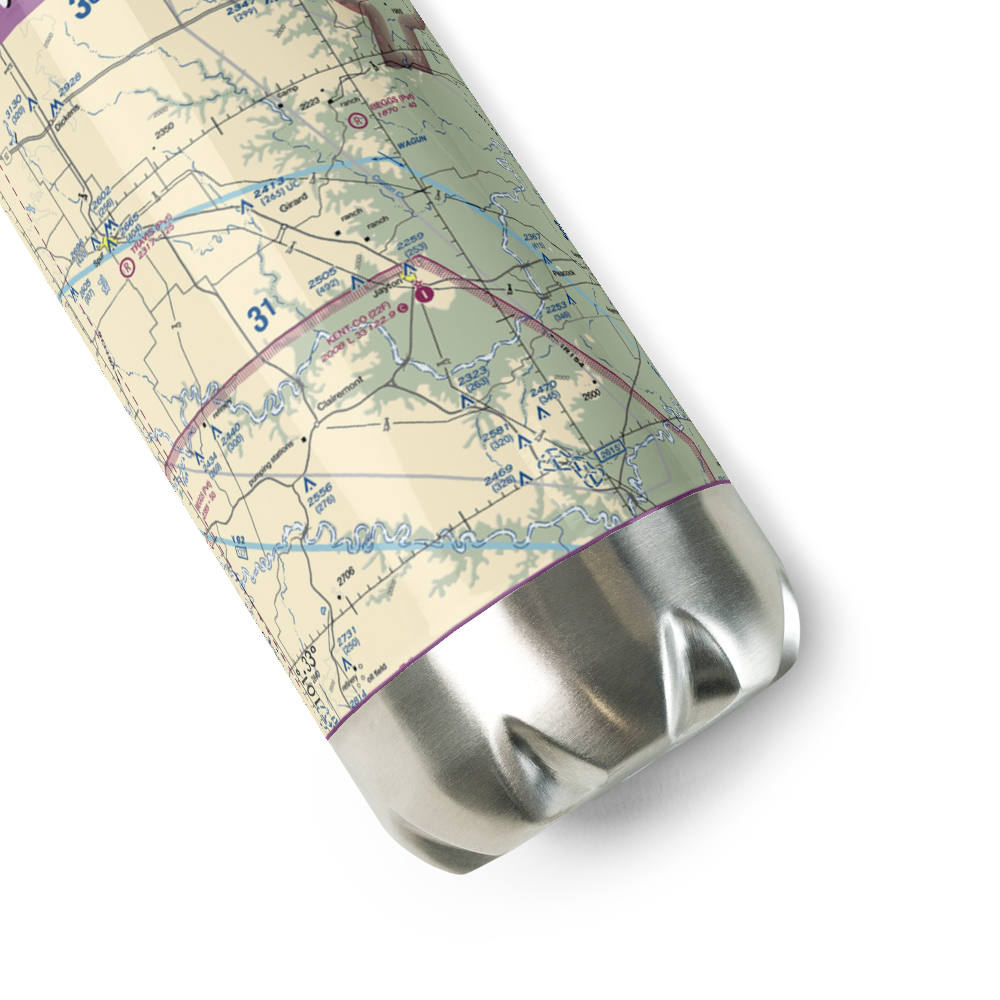 Kent County Airport (22F) VFR Sectional Water Bottle 