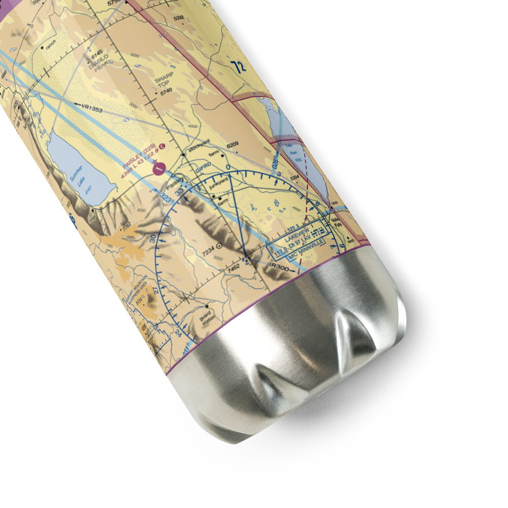 Paisley Airport (22S) VFR Sectional Water Bottle 