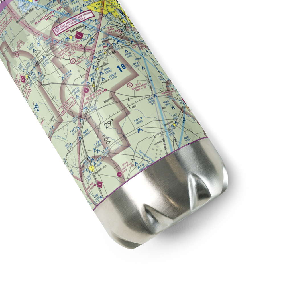 Devine Municipal Airport (23R) VFR Sectional Water Bottle 