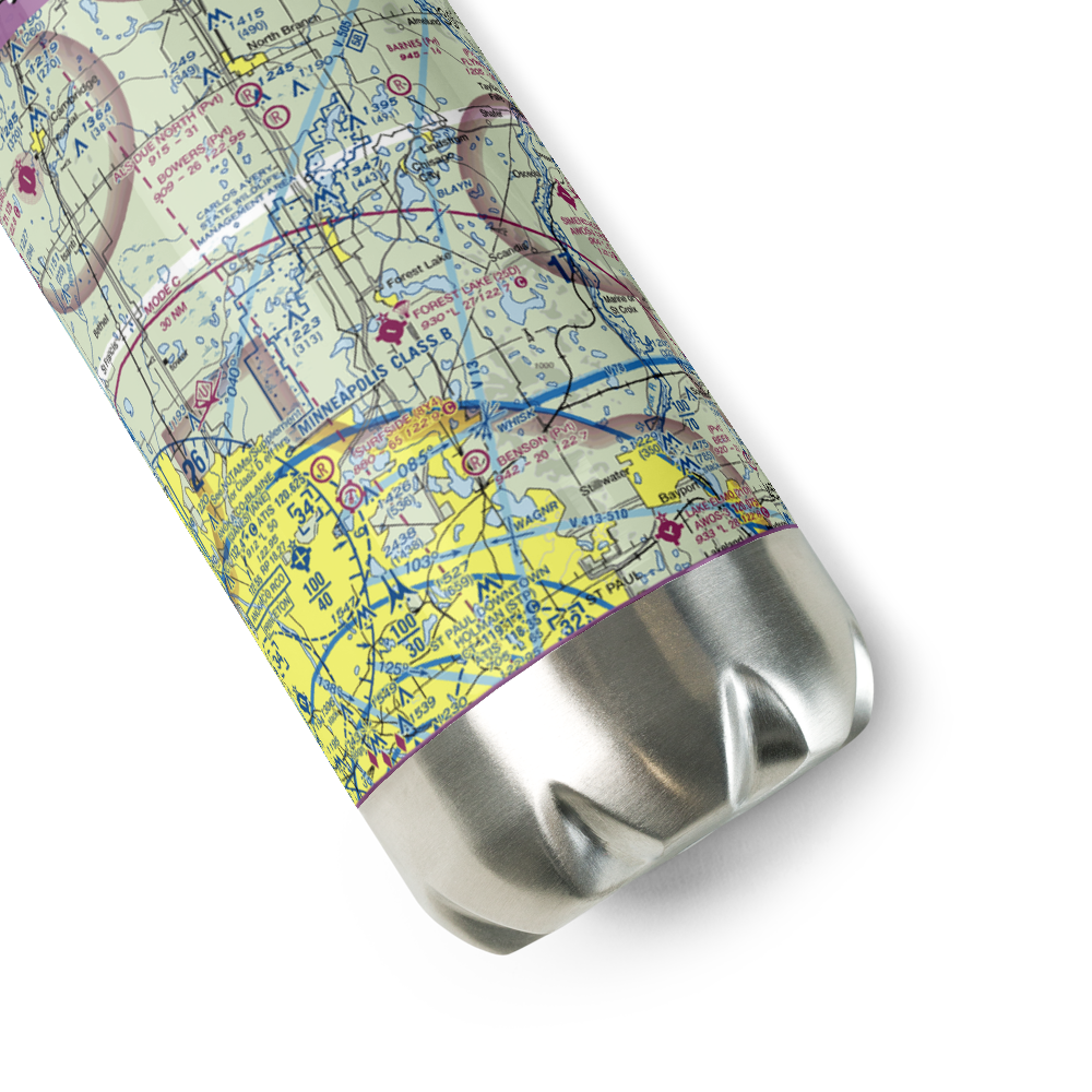 Forest Lake Airport (25D) VFR Sectional Water Bottle 