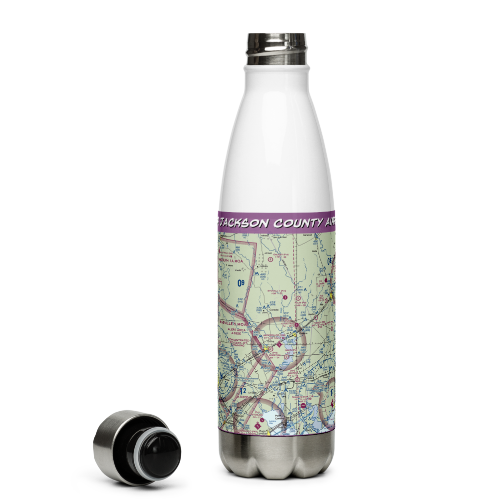 Jackson County Airport (26R) VFR Sectional Water Bottle 