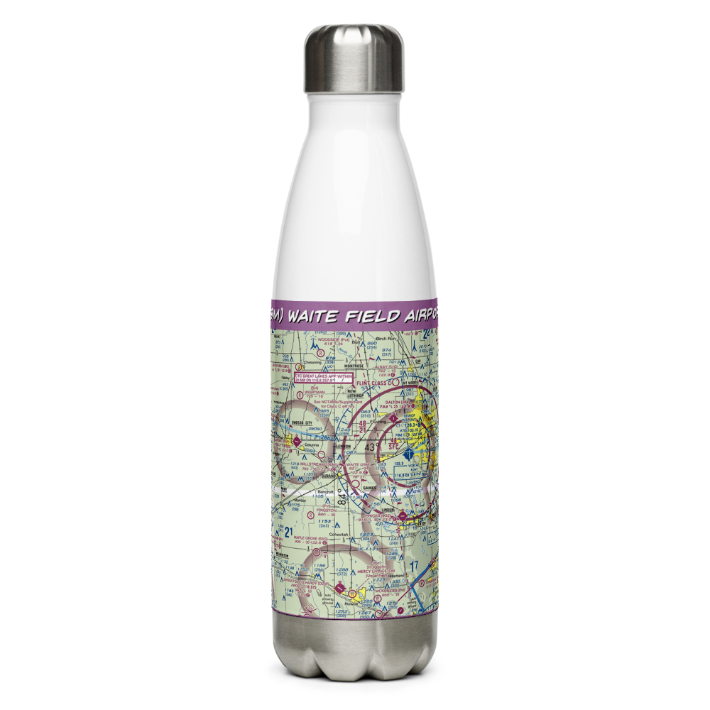 Waite Field Airport (29M) VFR Sectional Water Bottle 