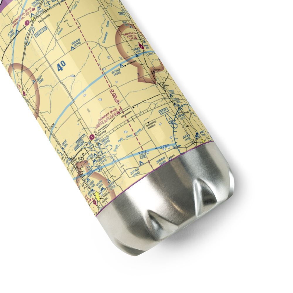 Cluck Ranch Airport (2E3) VFR Sectional Water Bottle 
