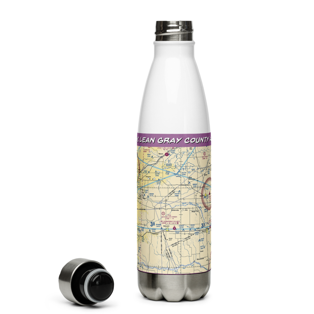 Mc Lean Gray County Airport (2E7) VFR Sectional Water Bottle 