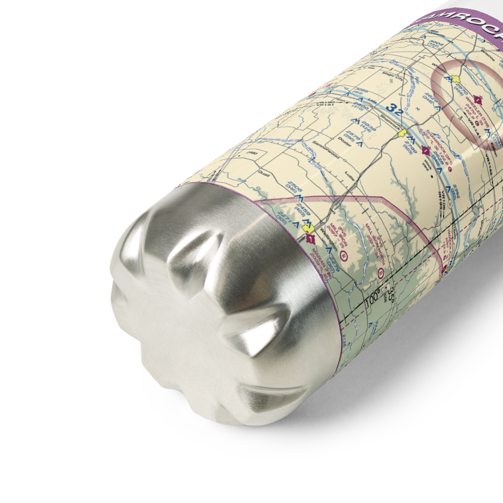 Shamrock Municipal Airport (2F1) VFR Sectional Water Bottle 