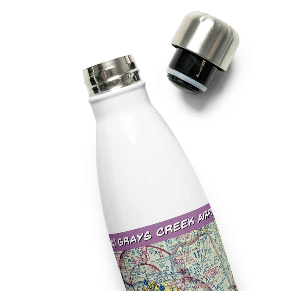 Grays Creek Airport (2GC) VFR Sectional Water Bottle 