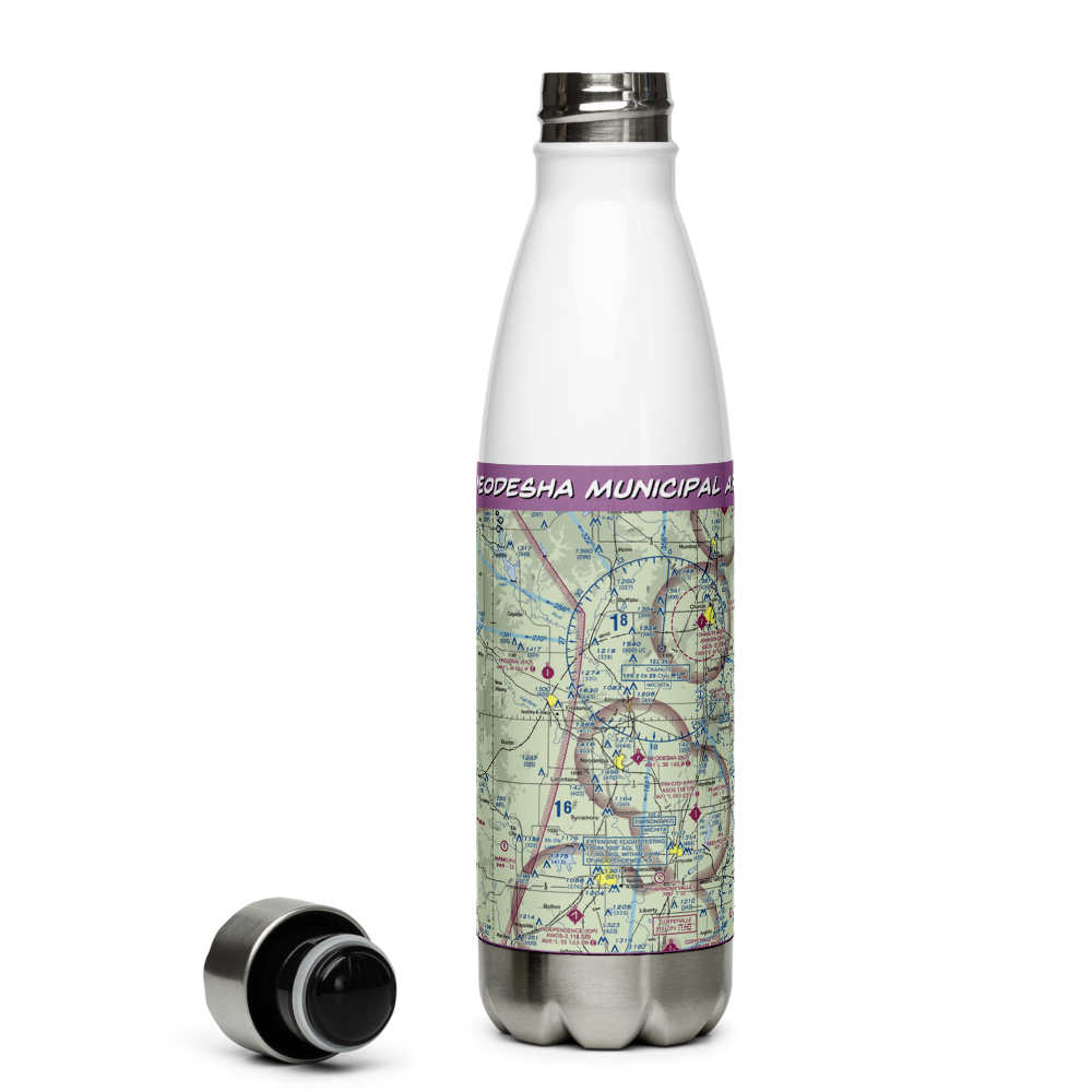 Neodesha Municipal Airport (2K7) VFR Sectional Water Bottle 