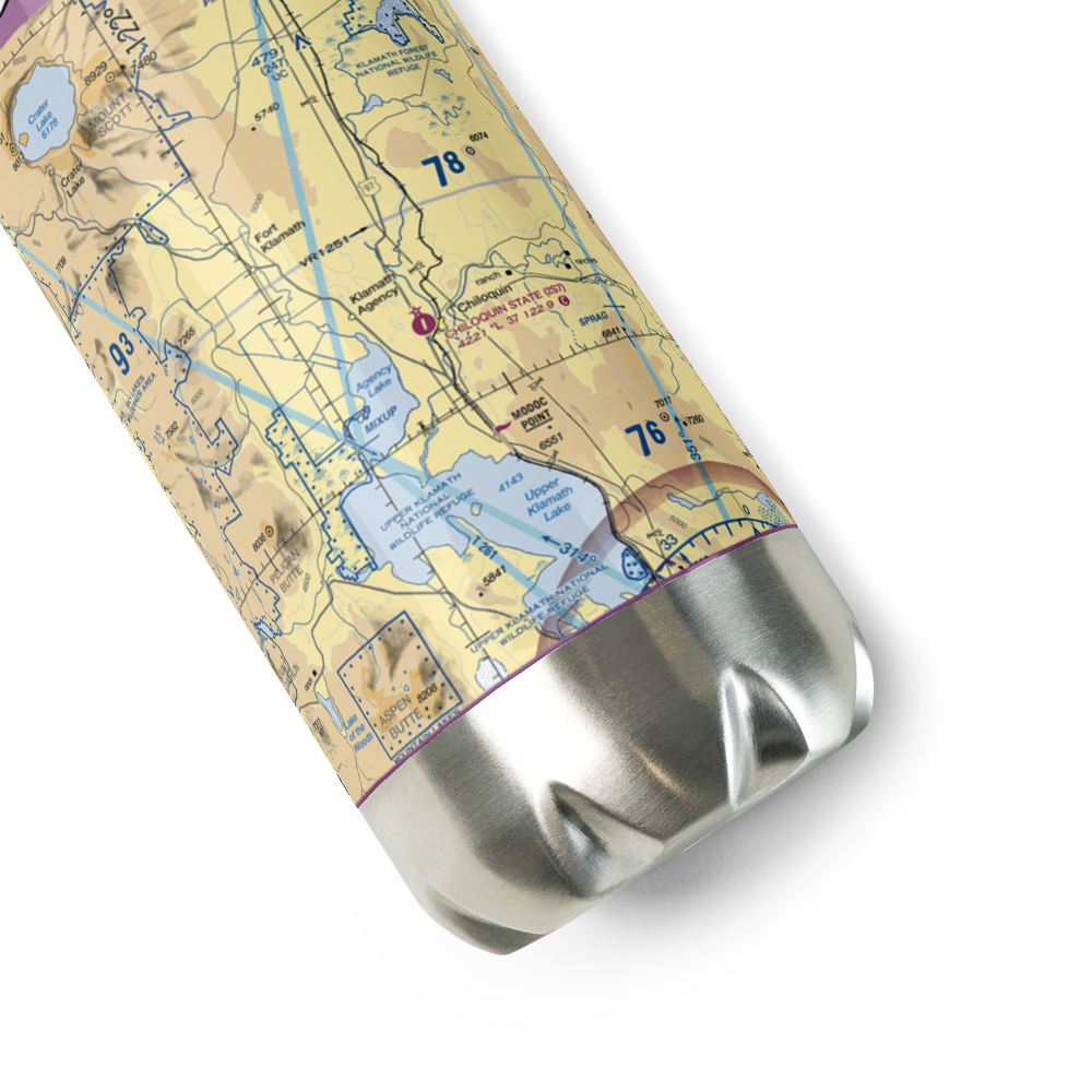 Chiloquin State Airport (2S7) VFR Sectional Water Bottle 
