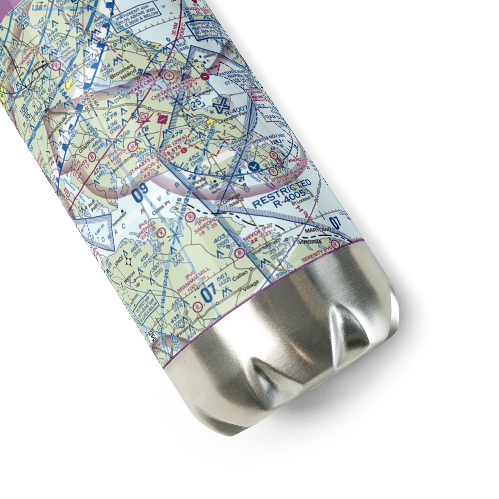 St. Mary's County Regional Airport (2W6) VFR Sectional Water Bottle 