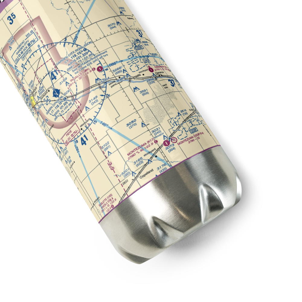 Ingalls Municipal Airport (30K) VFR Sectional Water Bottle 