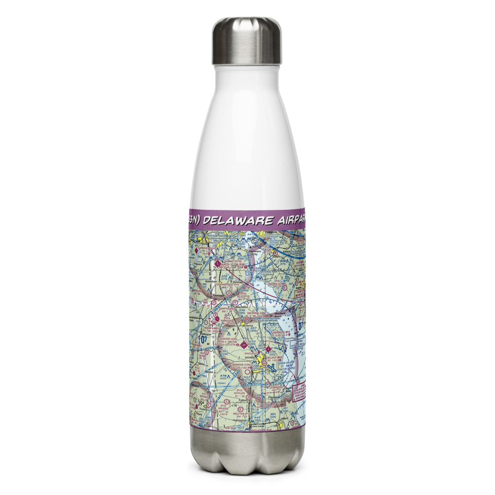 Delaware Airpark (33N) VFR Sectional Water Bottle 