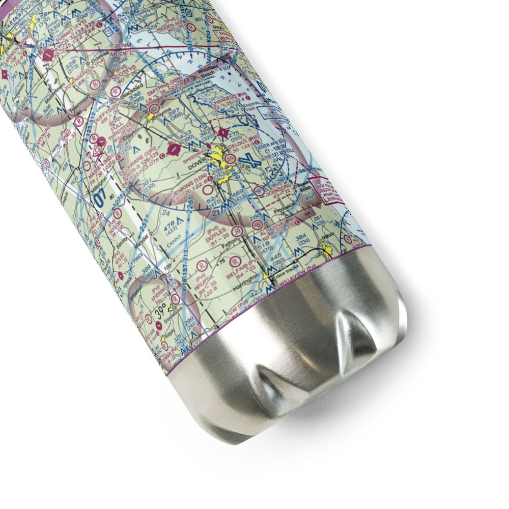 Delaware Airpark (33N) VFR Sectional Water Bottle 