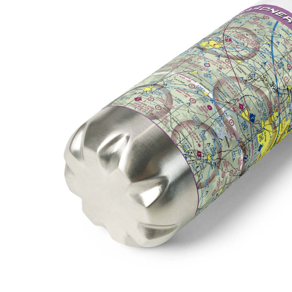 Gardner Municipal Airport (K34) VFR Sectional Water Bottle 