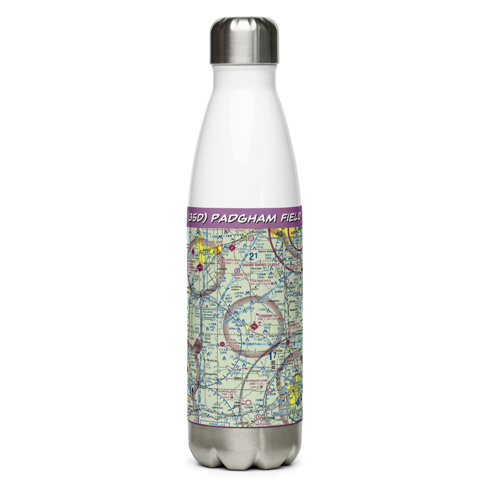 Padgham Field (35D) VFR Sectional Water Bottle 