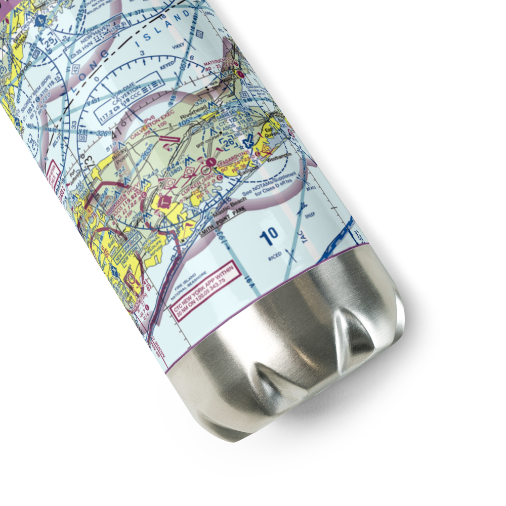 Calverton Executive Airpark (3C8) VFR Sectional Water Bottle 