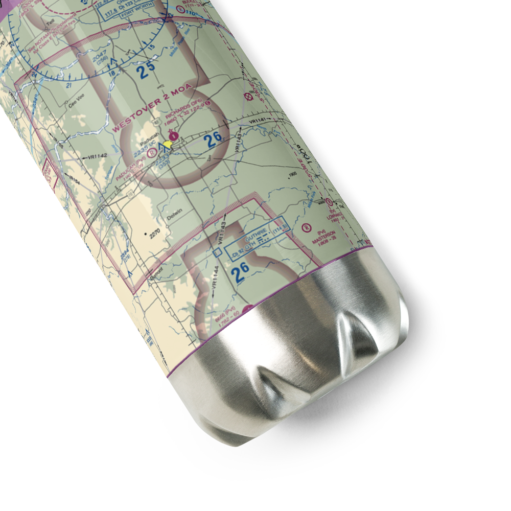 Dan E Richards Municipal Airport (3F6) VFR Sectional Water Bottle 